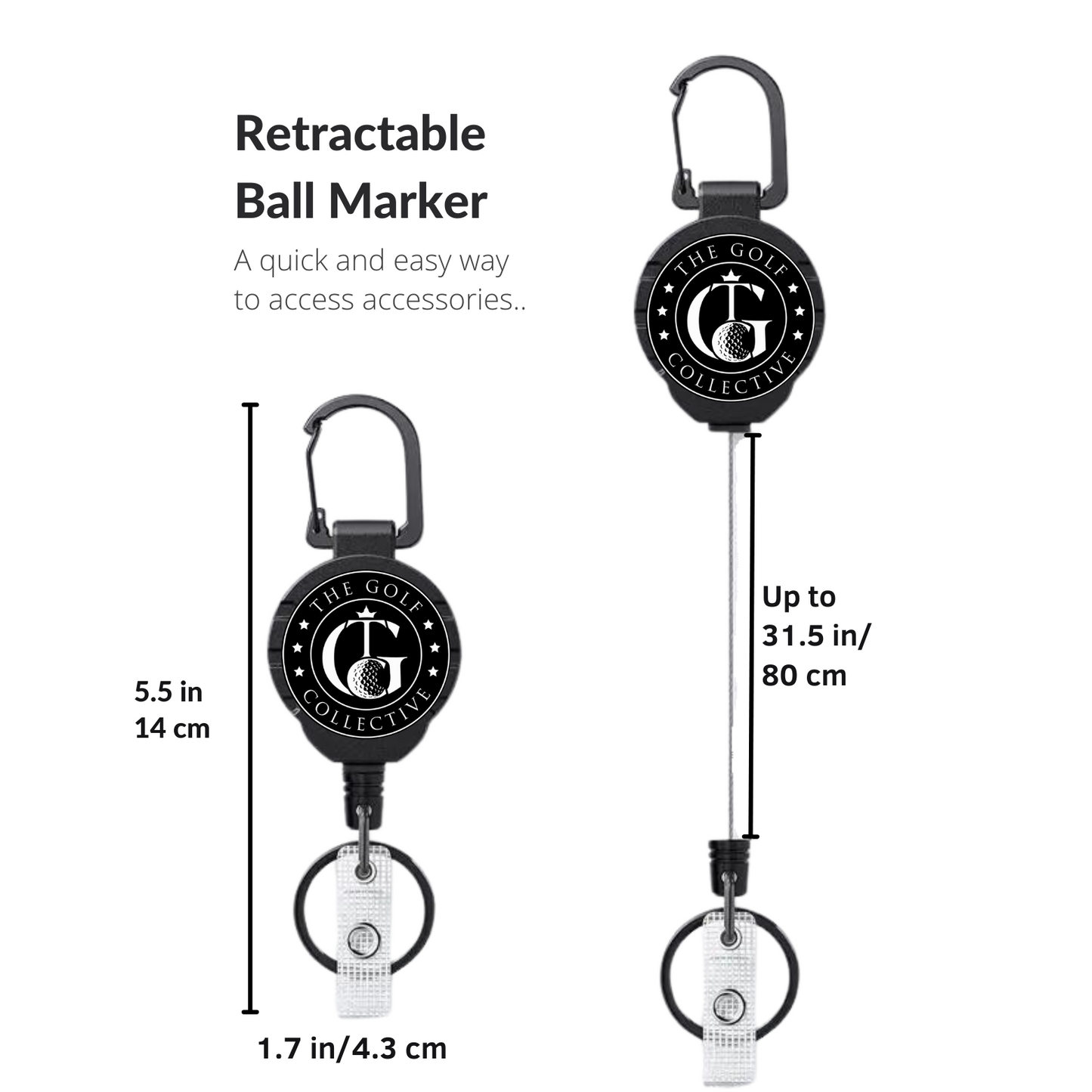 Retractable Reel with Ball Marker - Heavy Duty