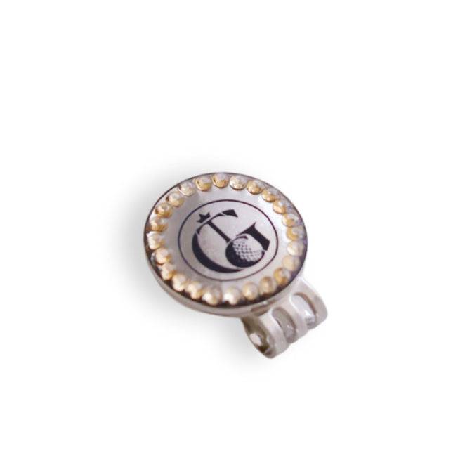 Gold Dimond ball Marker Hat Clip