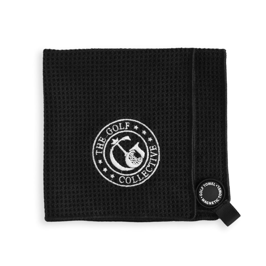 Black Magnetic Golf Towel