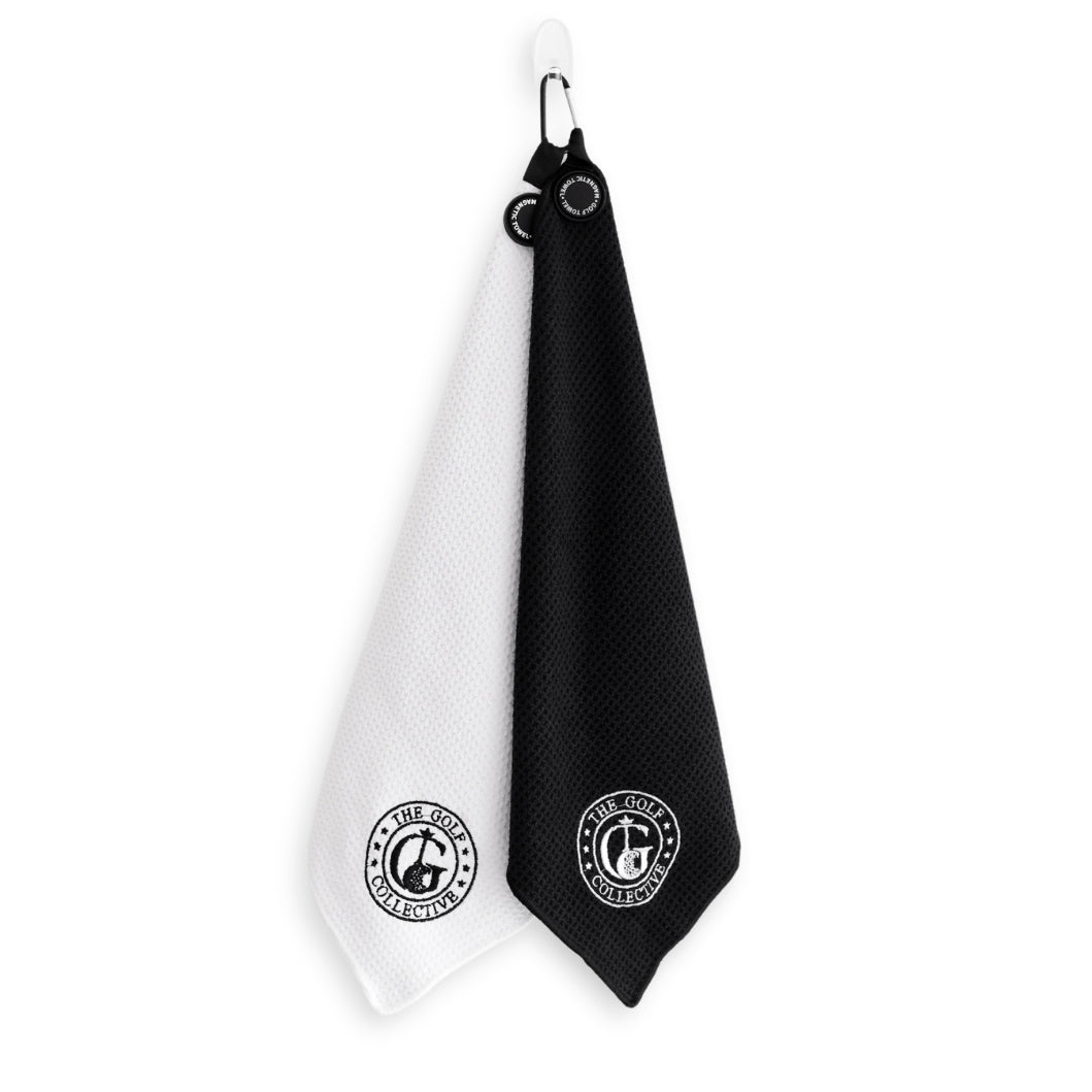 Black Magnetic Golf Towel