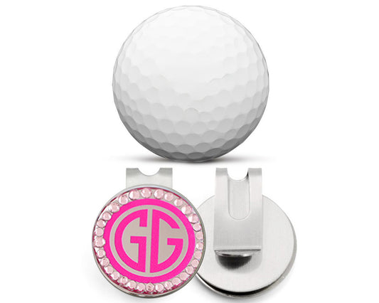 Golf Ball Marker with Hat Clip - Genuine Swarovski Crystal's Ladies Golf Accessories